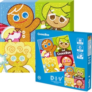 DIY 보석십자수 스마일 쿠키런 BS25-121 25x25 큐빅 비즈 캔버스형