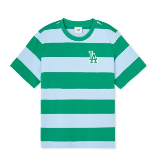 반팔티 TQK 7ATSV0343-07SBS VARSITY 스트라이프 티셔츠 / 그린블루