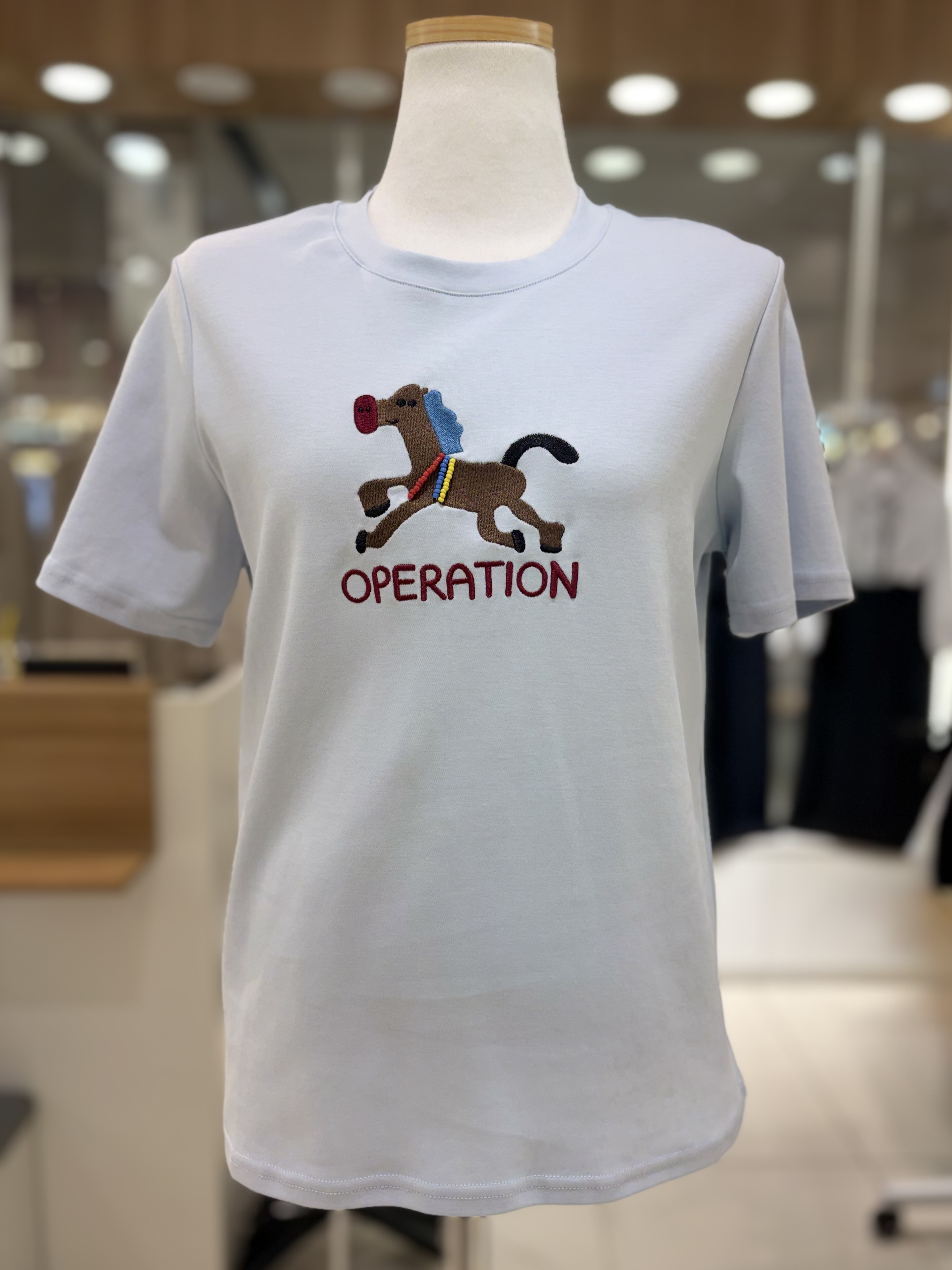 자수 포인트 티셔츠 OC4STT2 _DG