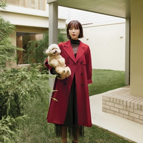 신원 베스띠벨리 플리츠 슬리브 트렌치 코트 BJNAI2601