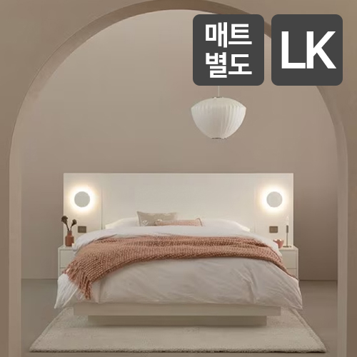 한국갤러리 세이지 템바형 호텔 침대 LK+협탁2개 (매트별도)_이미지