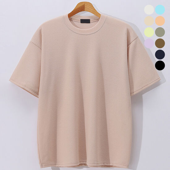 오버핏 썸머 라이트 니트 반팔 티셔츠 RCRT0218