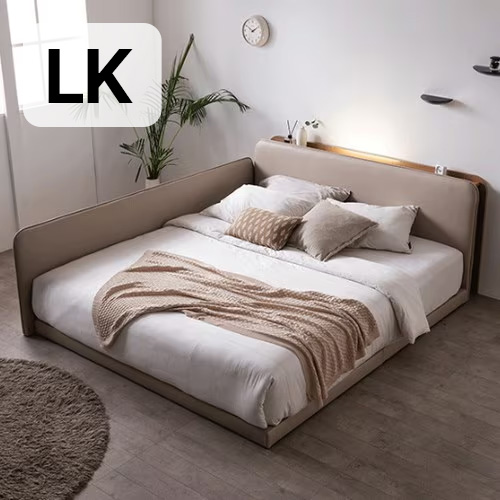 삼익가구 루시 수납형 저상형 LED침대 LK+가드 (7존독립스프링)_이미지