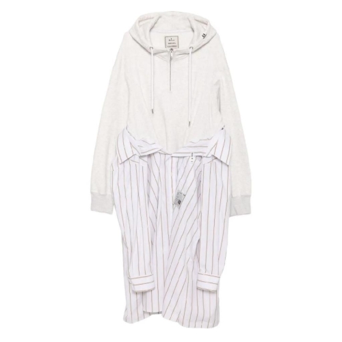 콤바인 후드 드레스 K15DR402WHT T