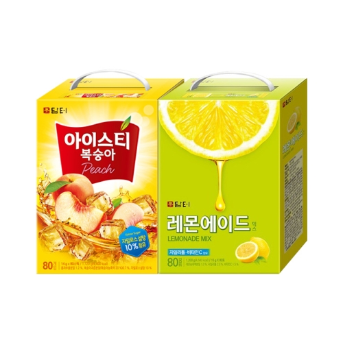 복숭아 아이스티 80T +레몬에이드 믹스 80T 160개