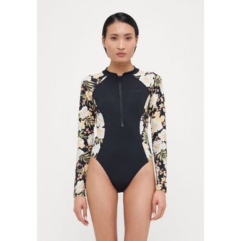 로스트 코브 지퍼 프론트 바디수트 수영복 검은색 자갈 7620710