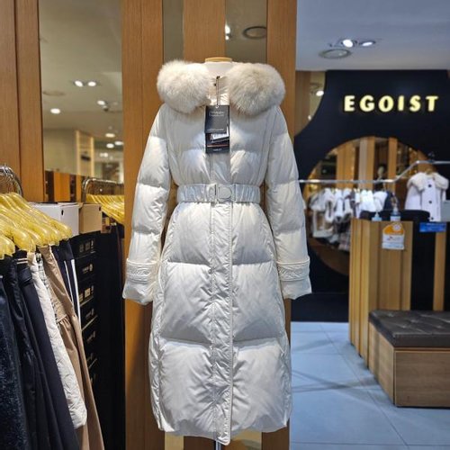 에고이스트 퀼팅 텍스쳐 벨티드 롱구스다운점퍼 EQ4TD508_이미지
