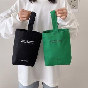 에코 파우치 캔버스 토트 백 데일리 미니 여행 가방 WF8C7C2