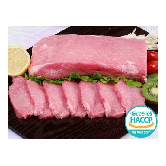 해밀농장 함초를 먹여 키운 한돈 등심 돈까스용 1kg (1개)