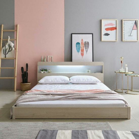 삼익가구 아든 저상형 LED침대 Q (65T유로탑토퍼독립)_이미지