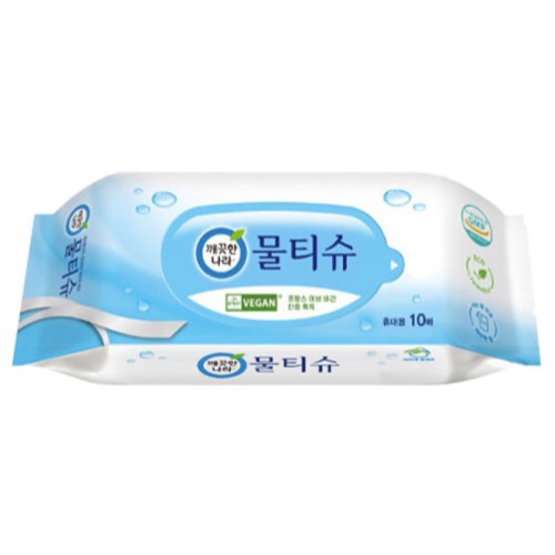 페퍼민트 블루 물티슈 리필형 10매