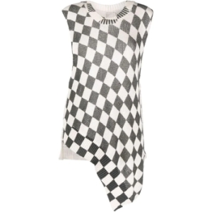 메종마르지엘라 MM6 체커보드 프린트 니트 탑 S62GP0060S17971 T