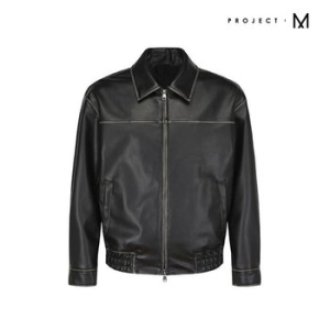 남성 PRJCT 오버핏 레더 블루종_EYD4JJ1210