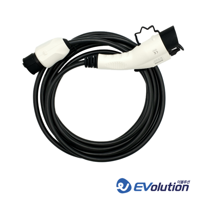 Evolution  DUOSIDA 7KW 5핀 to 5핀 B타입 충전 커넥터 (3m)
