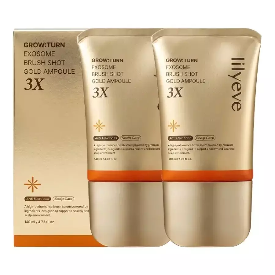 릴리이브 그로우턴 엑소좀 브러쉬 샷 골드 앰플 3X 140ml