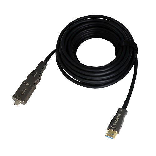 마하링크 Type C to HDMI v2.1 분리형 하이브리드 광 케이블 (ML-UC3H30, 30m)_이미지