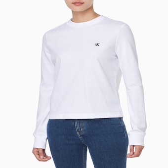 캘빈클라인진 여 여성 L/S 아카이브 로고 크루넥 티셔츠 47D269G-YAA