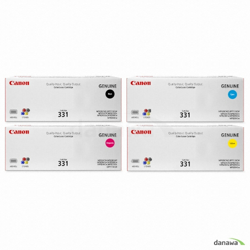 Canon 정품 CRG-331BK, CRG-331C, CRG-331M, CRG-331Y 4색 세트_이미지