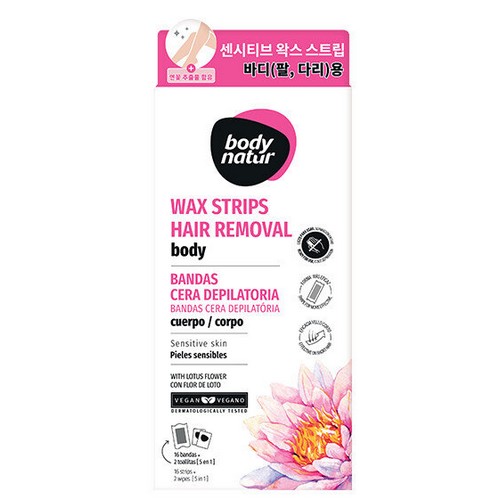 바디네이처 왁스 스트립 바디 로터스 플라워 16매 (1개)