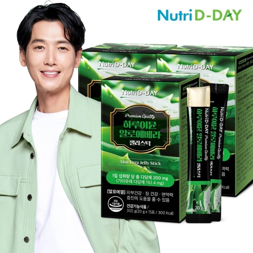 뉴트리디데이 하루이뮨 면역 알로에베라 젤리스틱 15포 (3개)_이미지