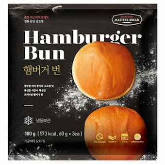 에쓰푸드 존쿡델리미트 햄버거번 3개입 180g