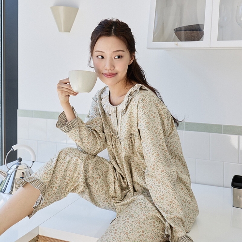 바풀 CA5W15416 여성잠옷 순면 잠옷 여성 파자마 세트