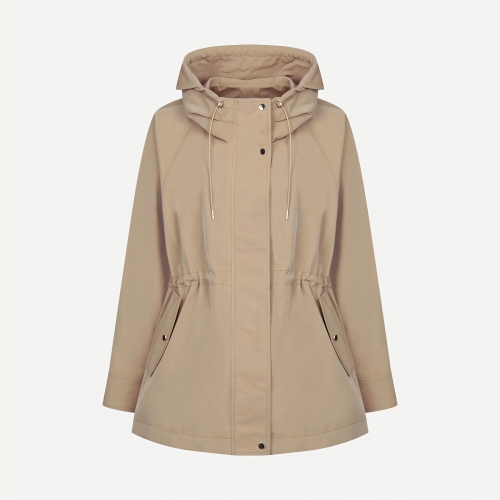 캐리스노트 하이넥 후드라이크 루즈핏 점퍼 CNEFJP802DB