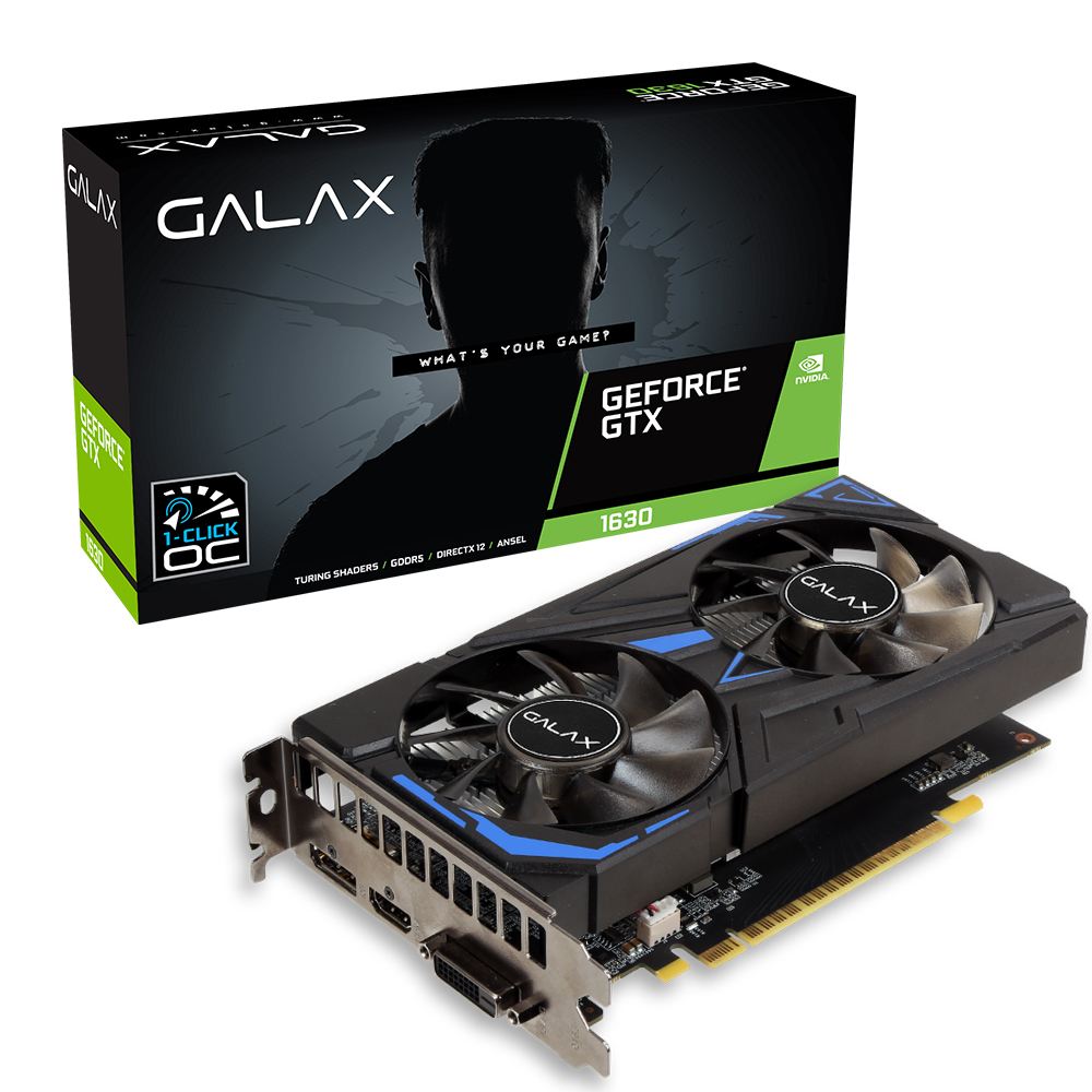 ������ ������ GALAX ������ GTX 1630 EX BLACK OC D6 4GB