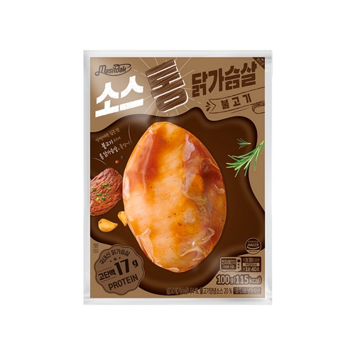 푸드나무 맛있닭 소스 통 닭가슴살 불고기 100g (16개)_이미지