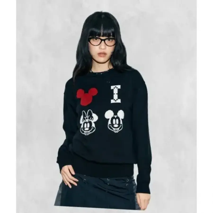 라티젠 DISNEY MICKEY MOUSE_OVER KNITBLACK 307133