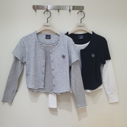 행텐주니어 모다부평 골지가디건 레이어드 크롭티셔츠/14570-131-414-31_BP_이미지