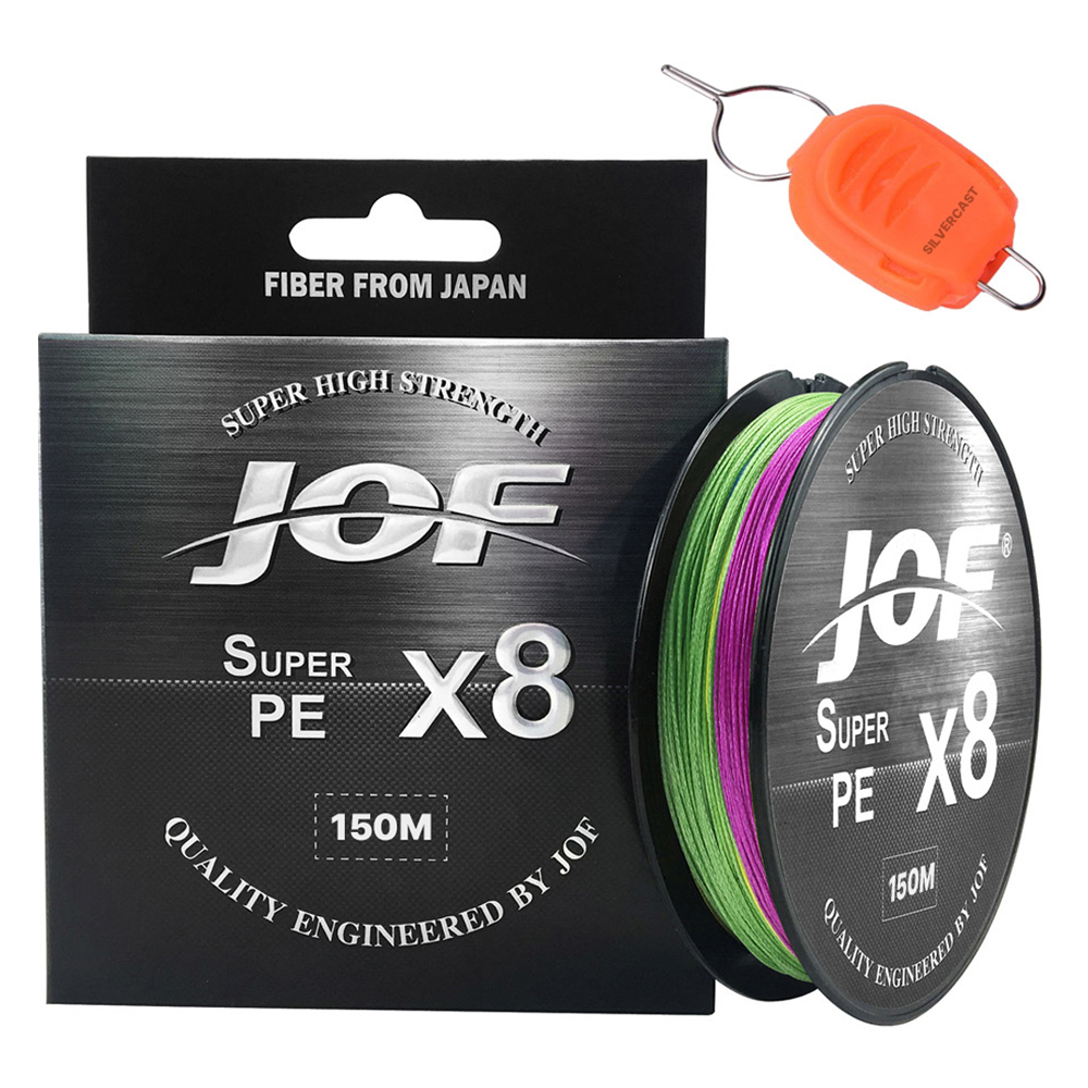 슈퍼PE 8합사 낚시줄 150m + 실버캐스트 라인 스토퍼 세트 멀티혼합