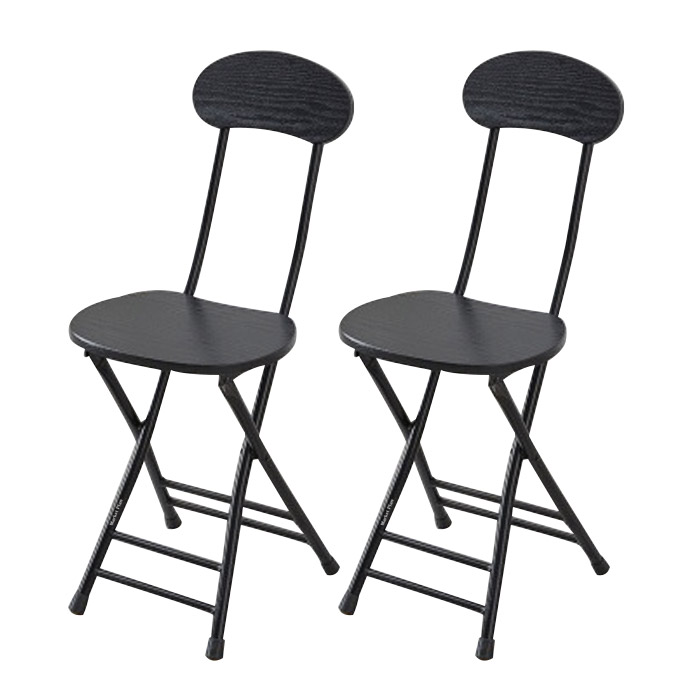 마켓플랜 원형 접이식 의자 (2개)