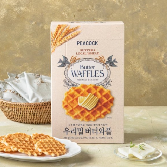이마트 피코크 우리밀 버터와플 288g (2개)_이미지