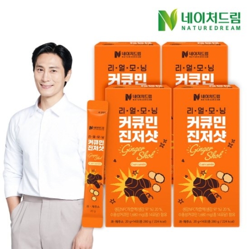 네이처드림 리얼모닝 커큐민 진저샷 20g 14포 (4개)