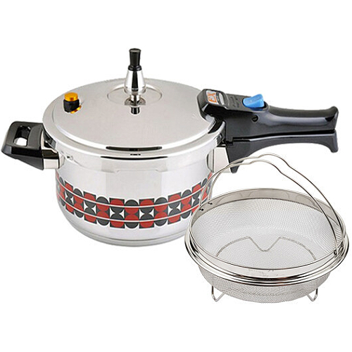 키친아트 EX 스텐 압력밥솥 찜기세트 (5.5L(10인용))