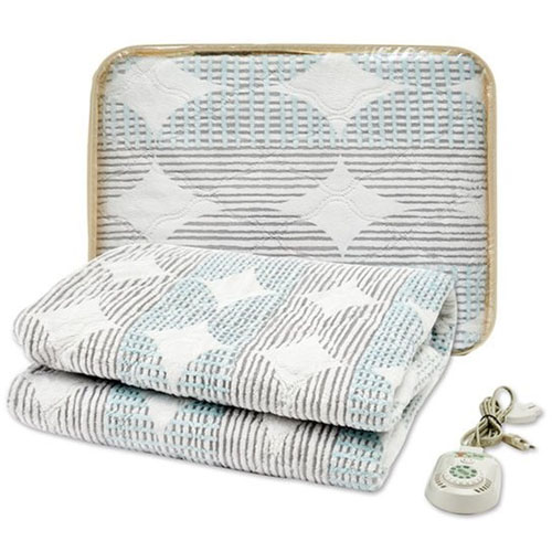 엘즈 루첸 도트 번아웃 워셔블 온열매트 (싱글, 100x180cm)_이미지