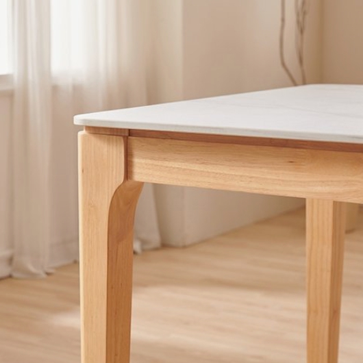 삼익가구 디아망 통세라믹 원목 식탁 1400 (의자4개)_이미지