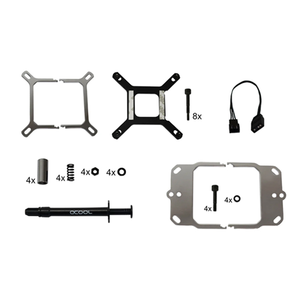 ALPHACOOL Eisblock XPX Aurora Edge 워터블럭 (아크릴 블랙)_이미지