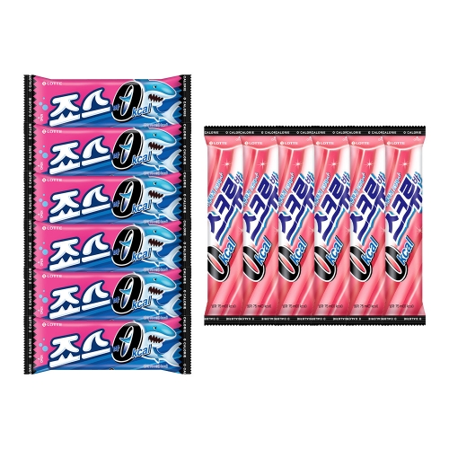 롯데제과 0칼로리 죠스바+스크류바 2종 75ml (12개)_이미지