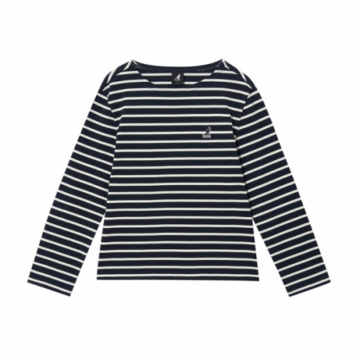 캉골 우먼스 스트라이프 롱슬리브 3547 네이비 KSEWLT35470_이미지