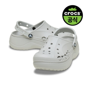 크록스 여성 바야 플랫폼 클로그_208186-101