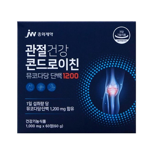 JW중외제약 관절건강 콘드로이친 뮤코다당 단백 1200 1000mg 60정 (1개)_이미지