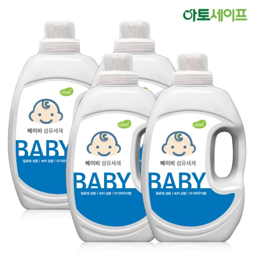대용량 신생아 유아 아기 세제 2L 4개