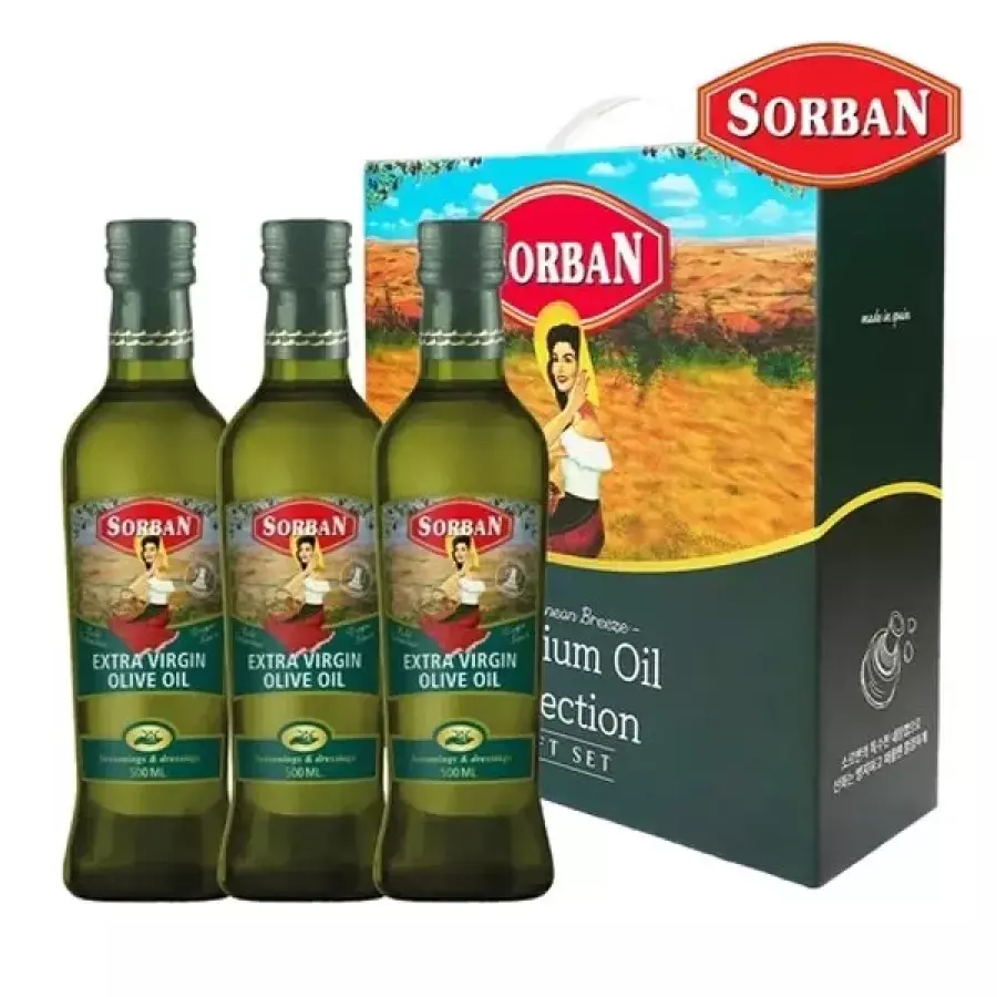 소르반 엑스트라 버진 올리브오일 500ml 3개 선물세트[1개]