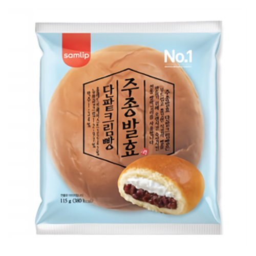 SPC삼립 주종발효 단팥크림빵 115g (5개)_이미지
