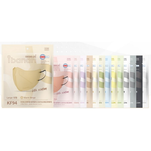 에스비글로벌헬스케어 아이바나리 새부리형 컬러마스크 KF94 중소형 (60매)_이미지