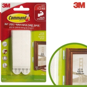 3M 찍찍이 테이프 대형화이트 액자부착 걸이 소품