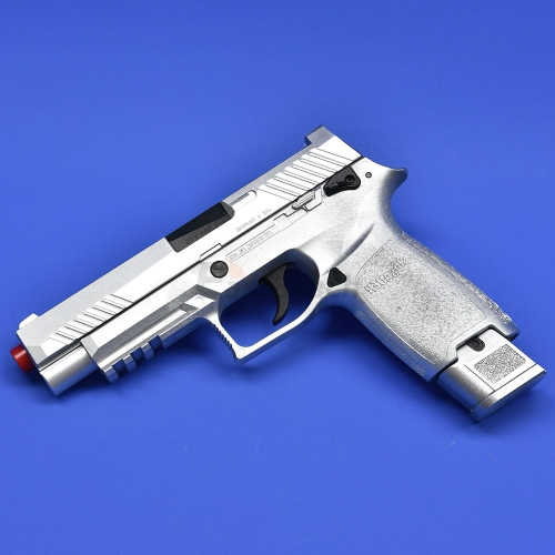 과학 시그사우어 P320 M17 실버커스텀 17239S 풀도색 비비탄총 에어소프트건