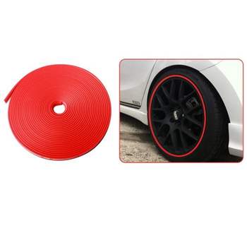 이쁜 Z7O3P0H9 자동차 꾸미기 용품 고급 휠프로텍터 레드